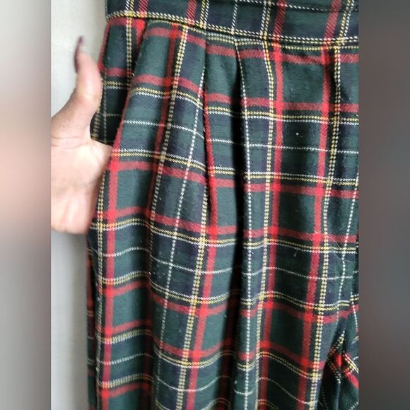 Koret High Waisted Pleated Lined & Pocketed Wool Blend Tartan Plaid Pants Sz 10 - Picture 4 of 16